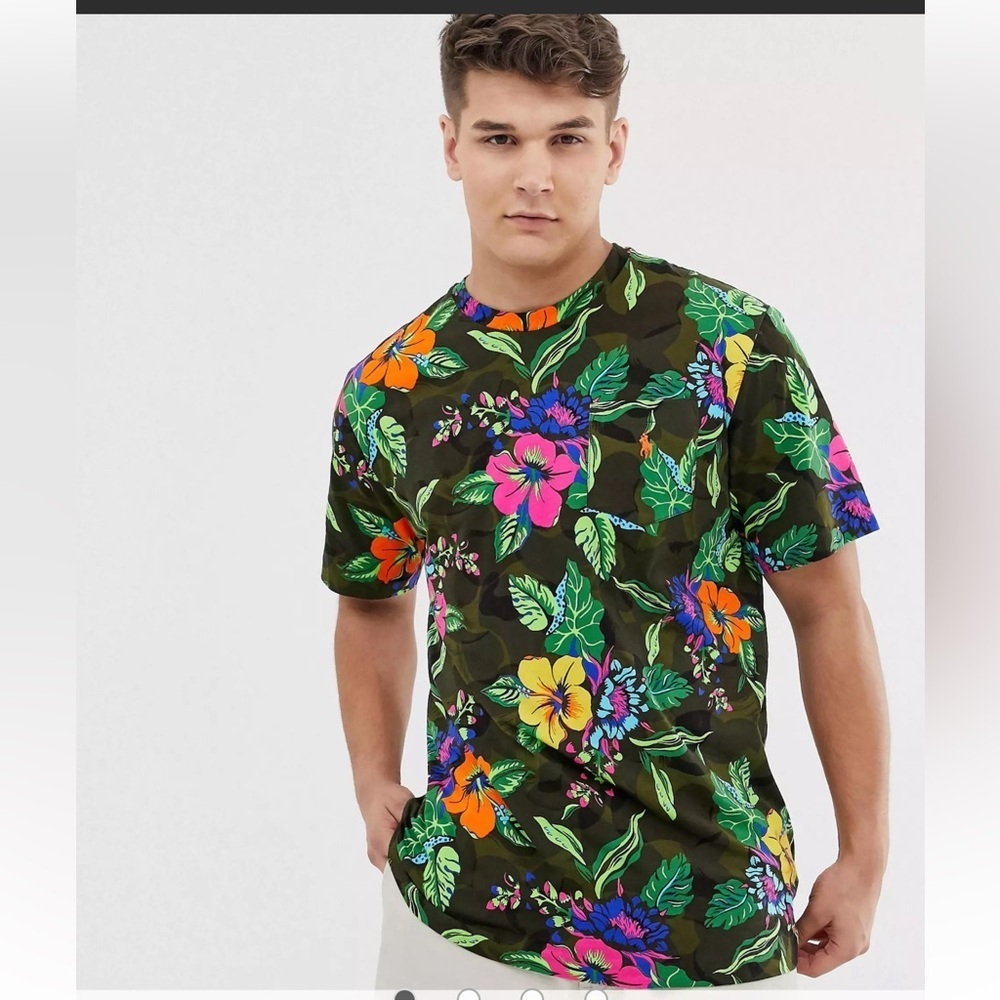 Polo Ralph Lauren Men’s Big and Tall Floral Pocket Tee XXL NWOT